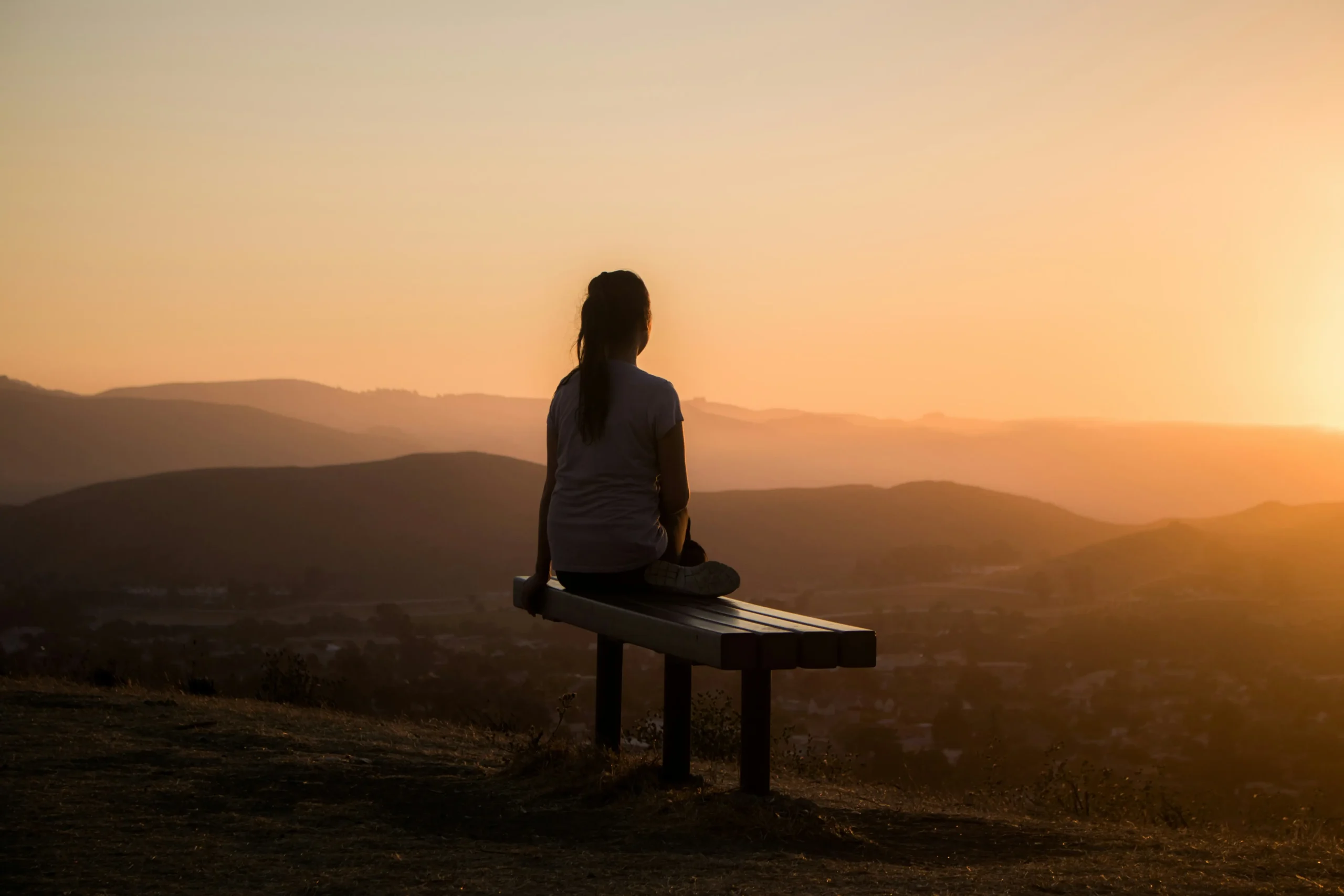 Woman sitting and thinking