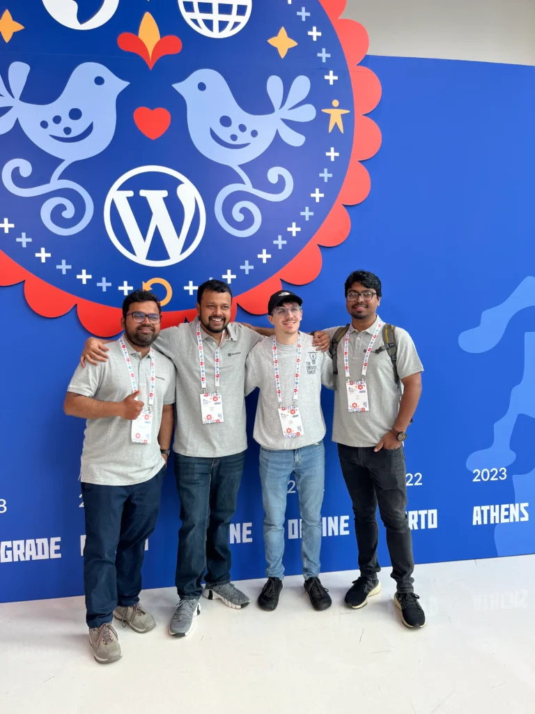 Four of the attendees from WPManageNinja